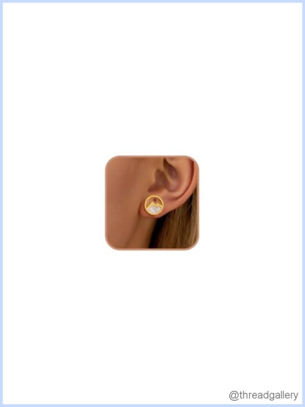925 Sterling Silver Mountain Mustard Seed Stud Earrings Women Hypoallergenic